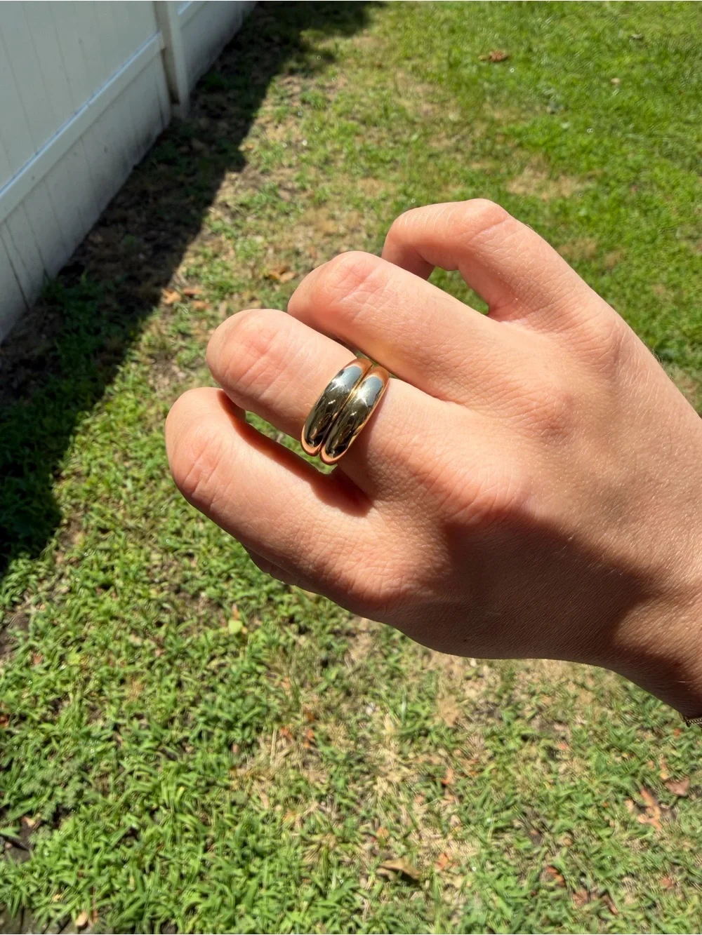 14k Solid Gold Stackable Dome Rings - High Polish, NON HOLLOW