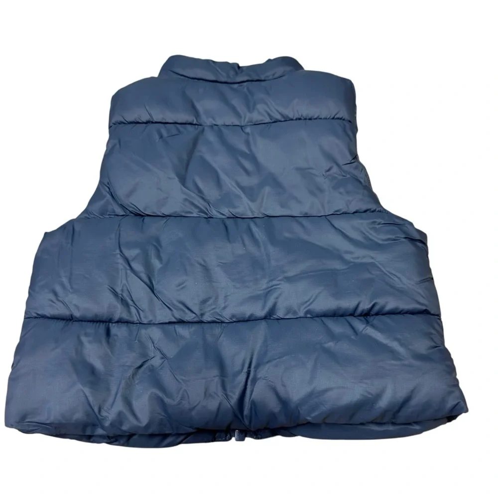 Wonder Nation Baby Size 12 Months Puffer Vest Quilted Full Zip w. Pockets Blue
