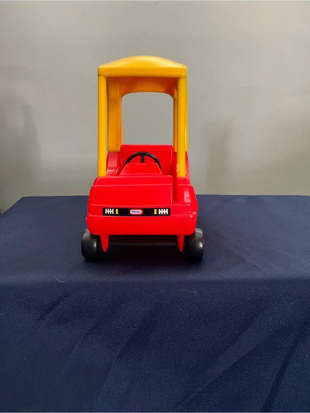 Vintage 90s Little Tikes Dollhouse Cozy Coupe Miniature Red Yellow Doll Car