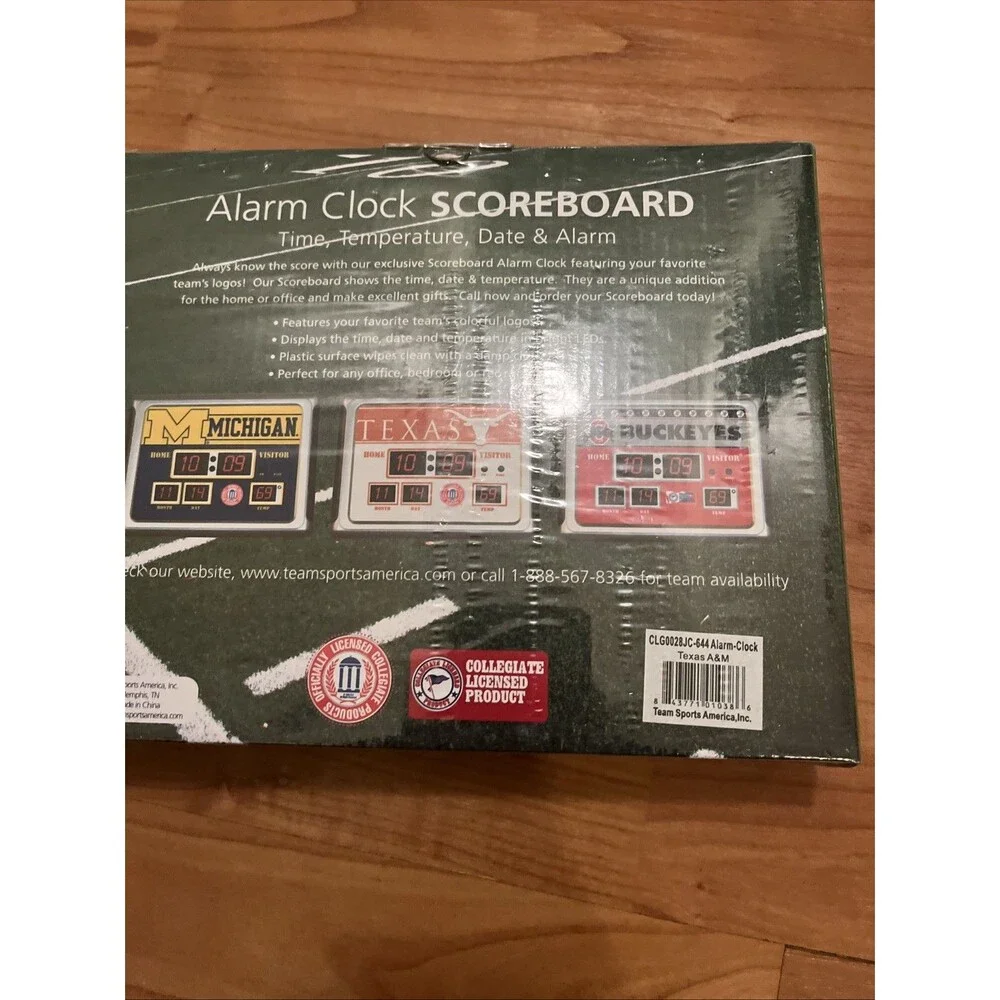 Texas A&M University Aggies Digital Alarm Clock Scoreboard Multicolor