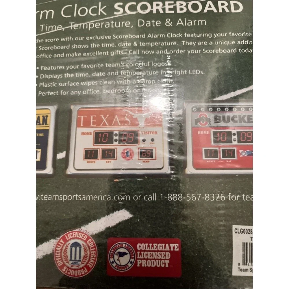Texas A&M University Aggies Digital Alarm Clock Scoreboard Multicolor