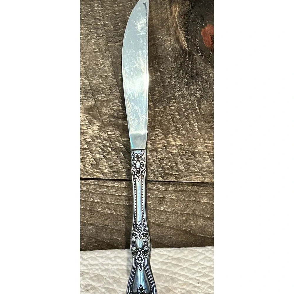 Stanley‎ Roberts PRECIOUS ROSE Rogers Stainless Flatware Korea Dinner Knife