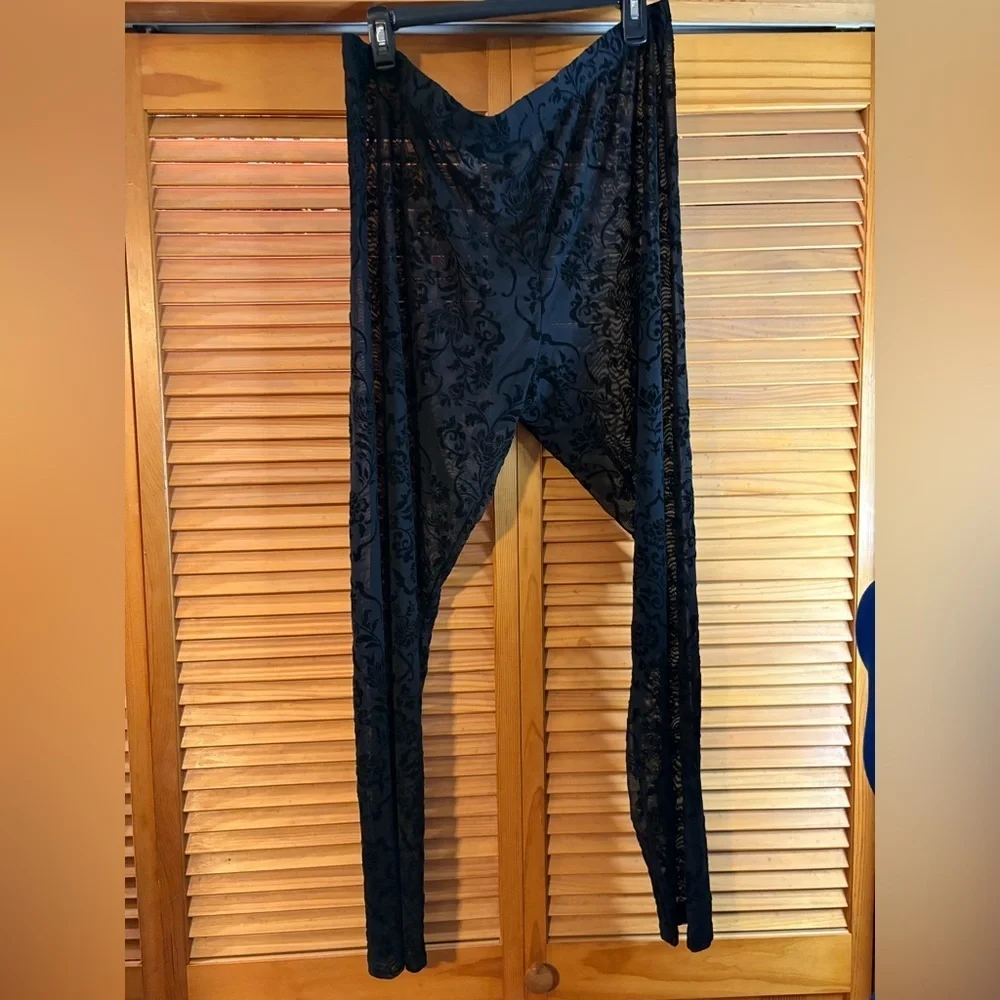 Black Sheer Lace Pants