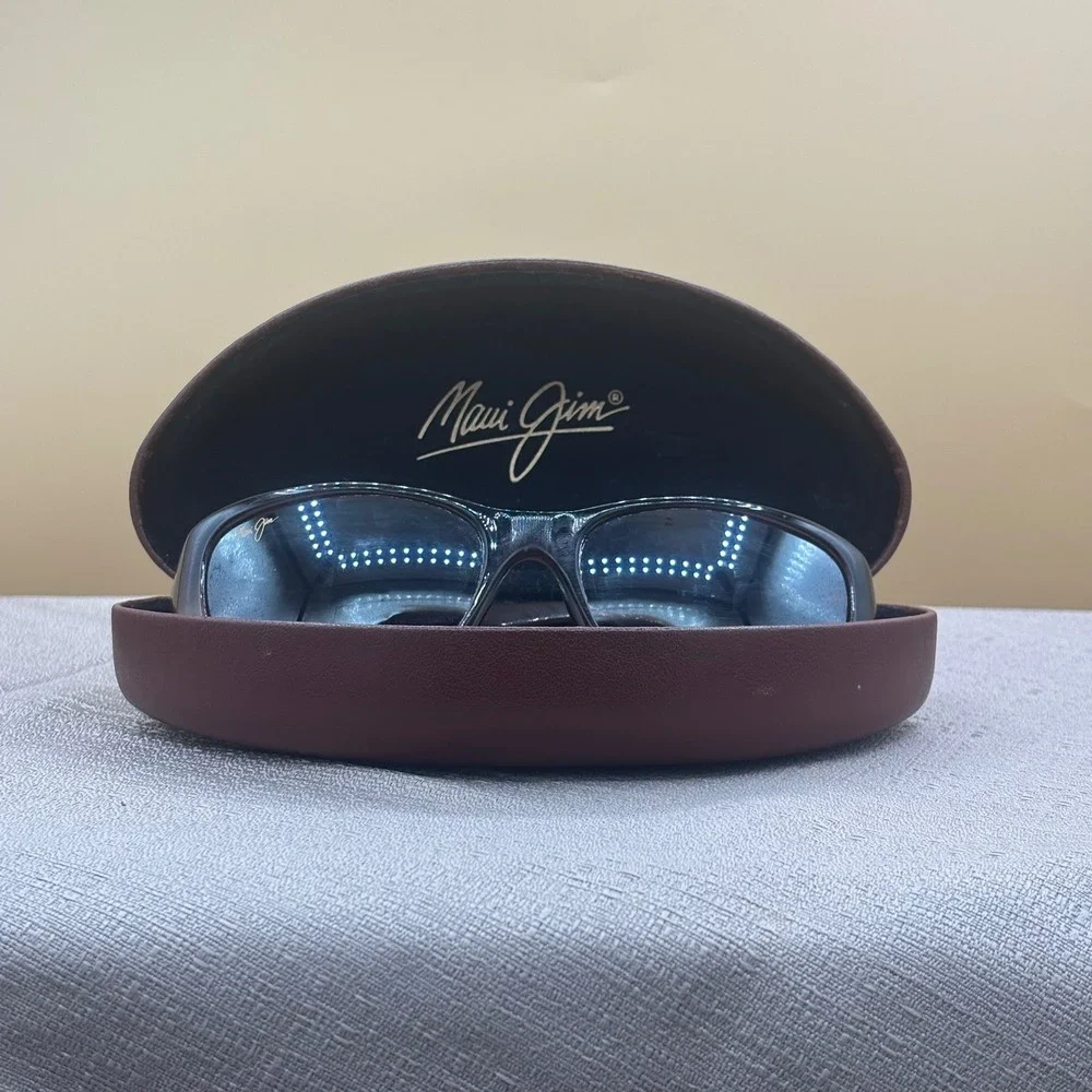 Maui Jim MJ 219-01 Brown Gradient Rectangular Polarized Sunglasses Made in Italy