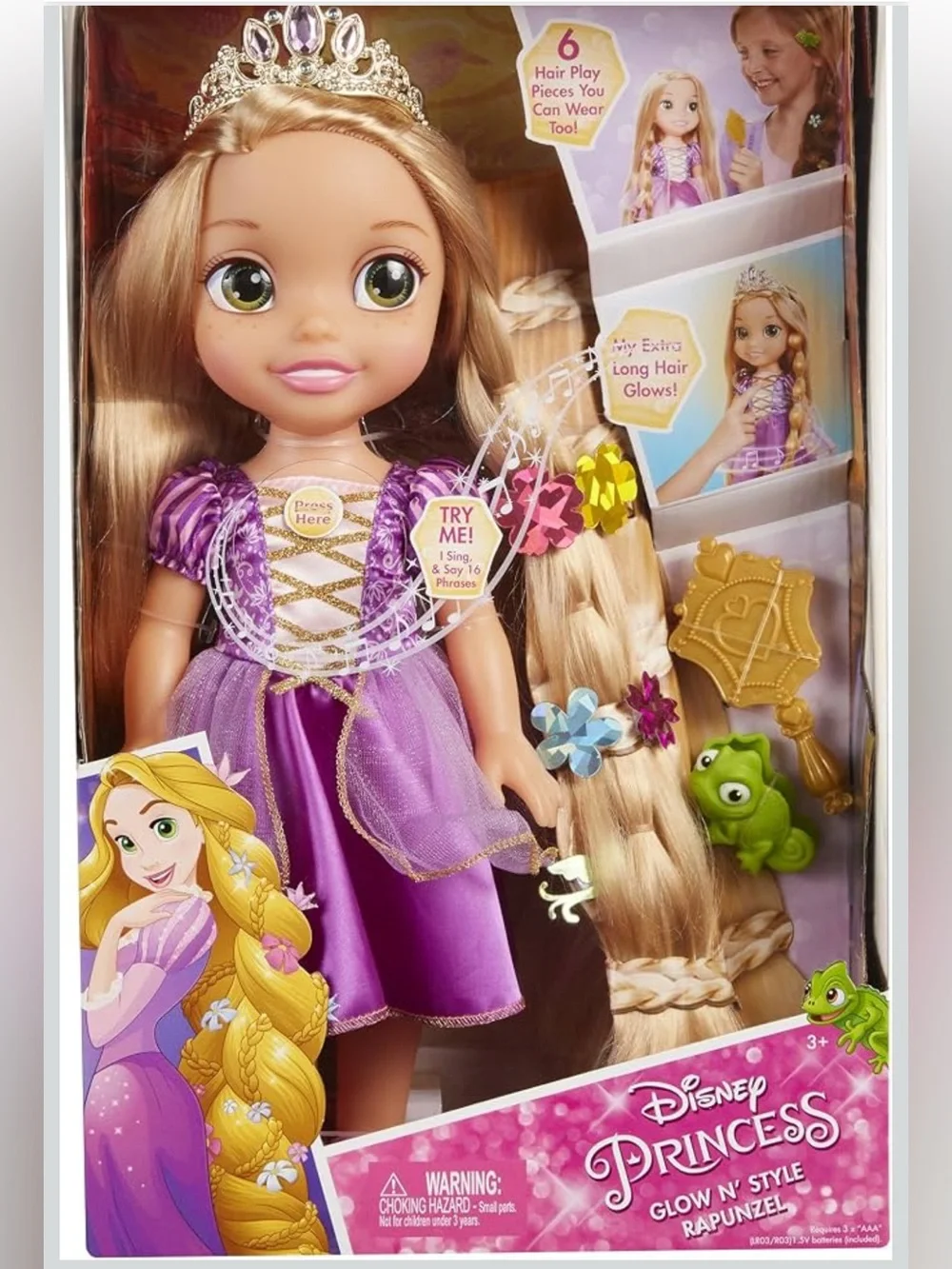 Disney Princess Rapunzel Glow N Style 14” Doll