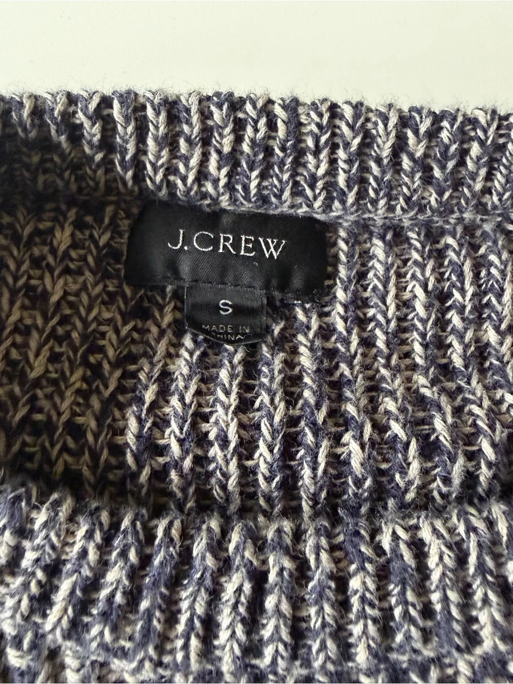 J. Crew Men's Marled Charcoal Crewneck Sweater