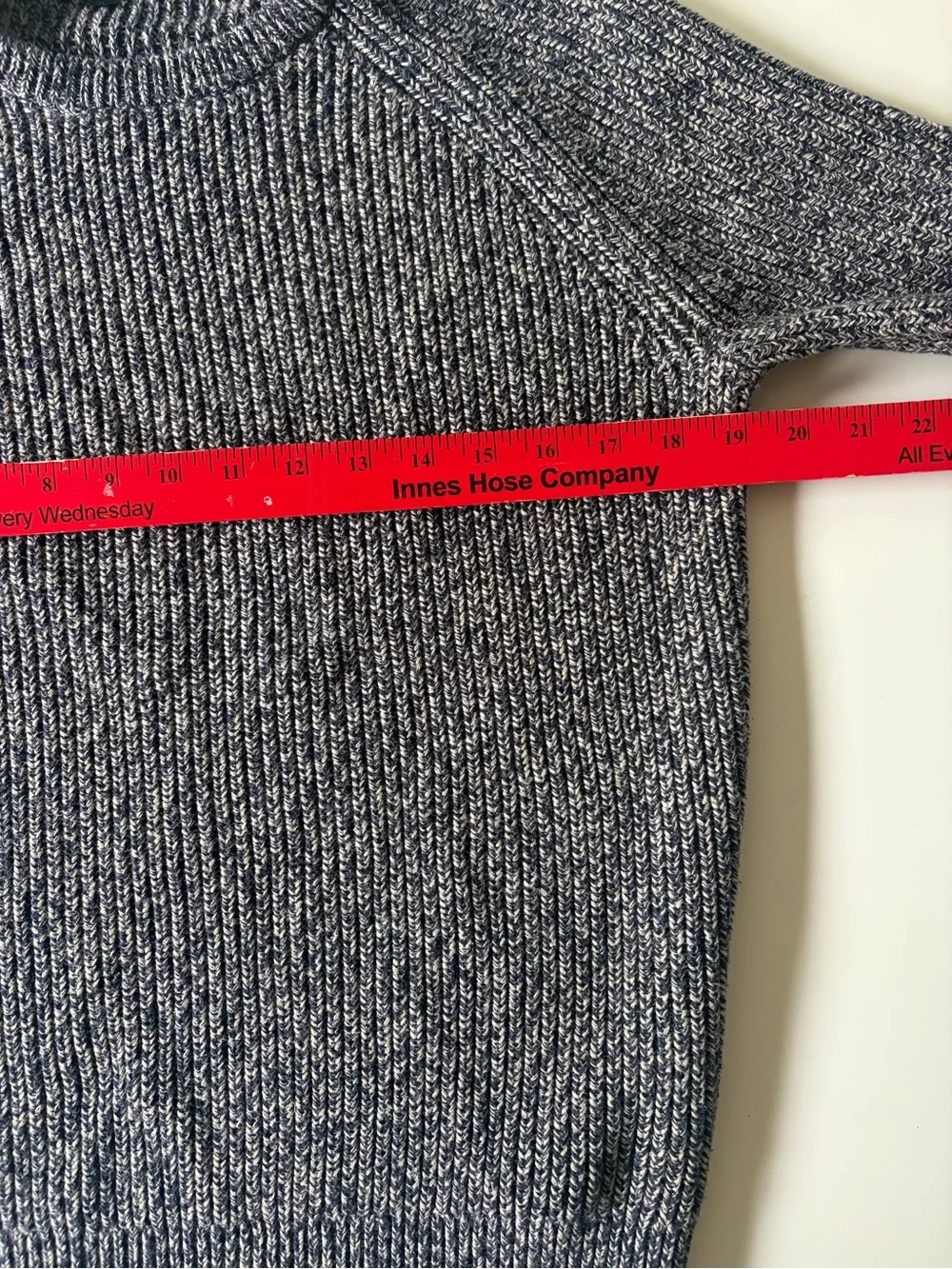 J. Crew Men's Marled Charcoal Crewneck Sweater