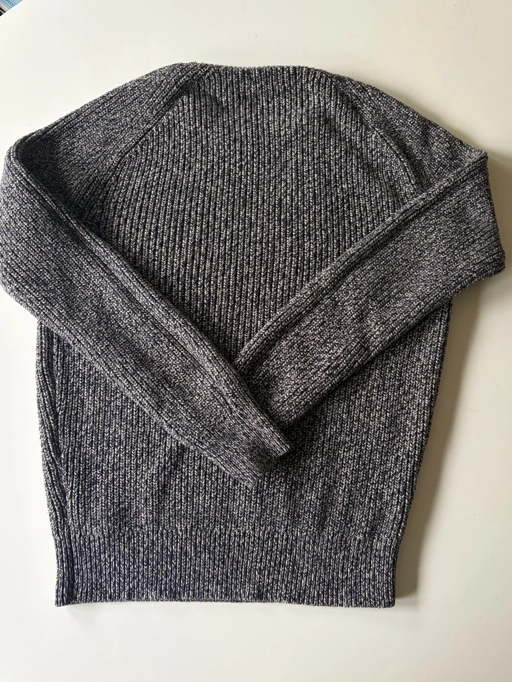 J. Crew Men's Marled Charcoal Crewneck Sweater