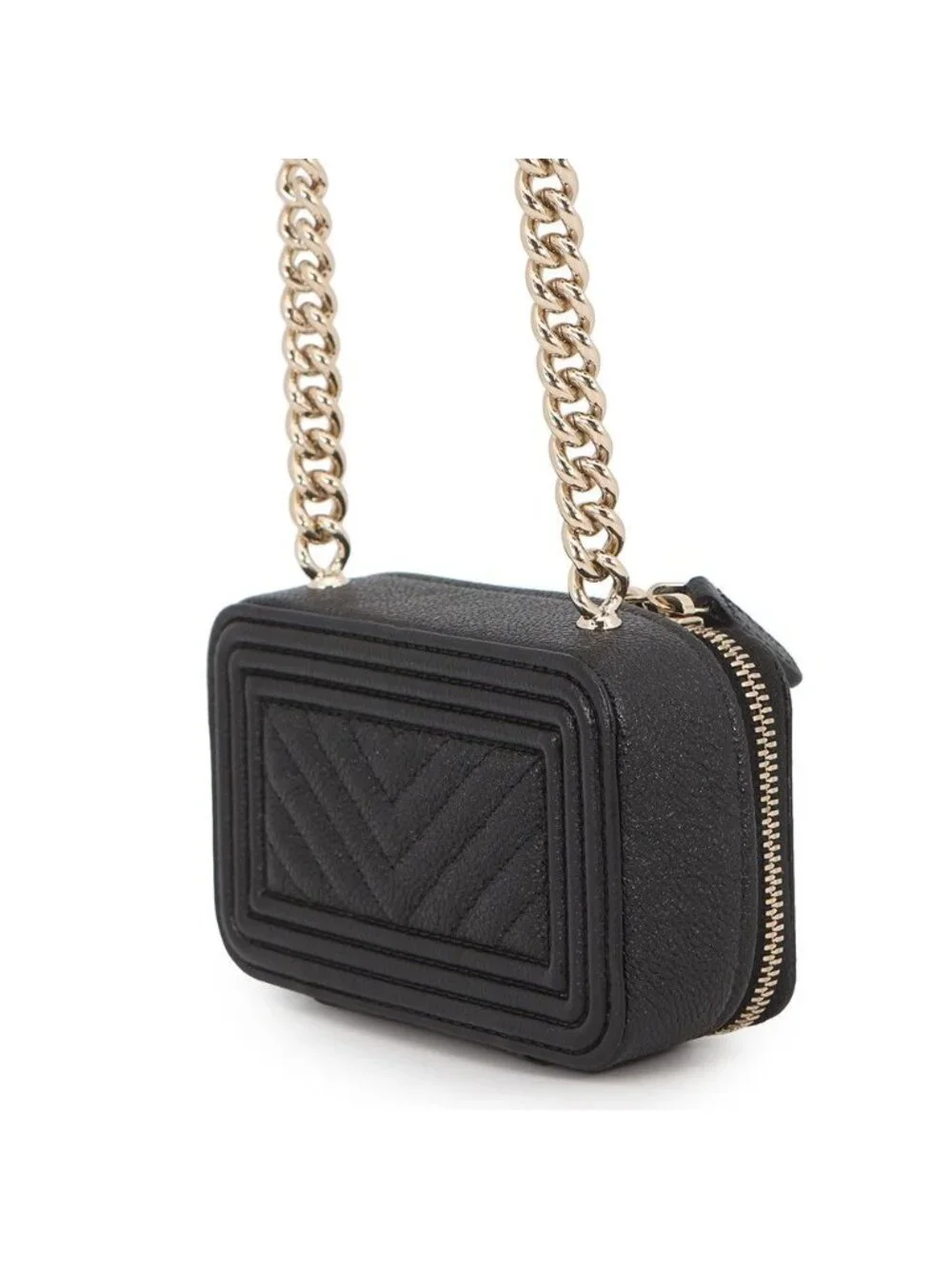 Chanel Chain Shoulder Bag Boy Mini Caviar Leather Black
