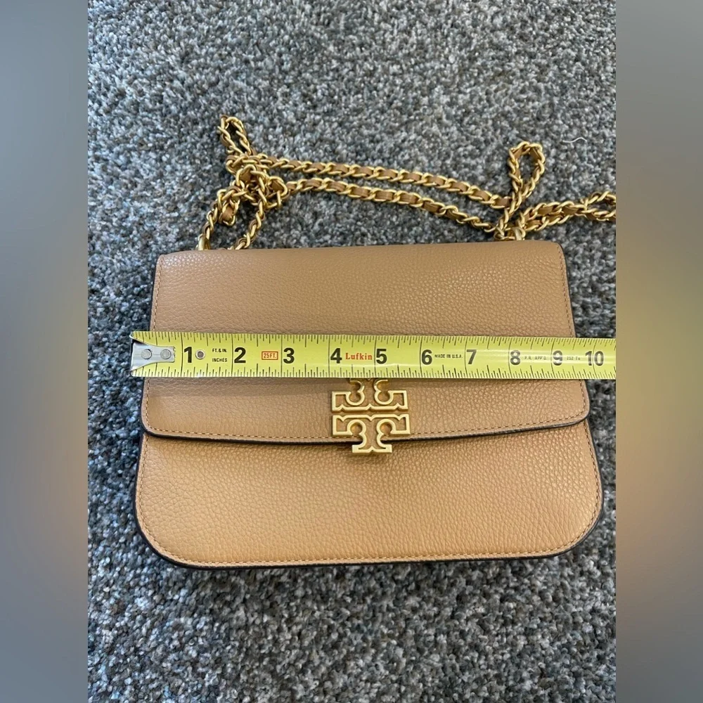 NWOT Tory Burch Britten Leather Shoulder Bag Tan Brown