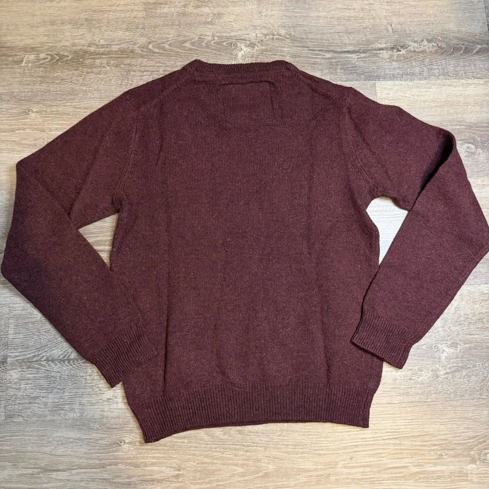 Y2K Aeropostale Mens S Burgundy A87 Logo Crewneck Knit Pullover Sweater Maroon