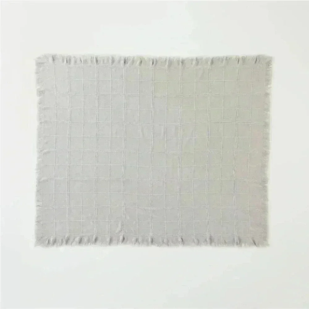 NWOT Textured Grid Lines Dobby Throw Blanket Light Gray -‎ Hearth & Hand …