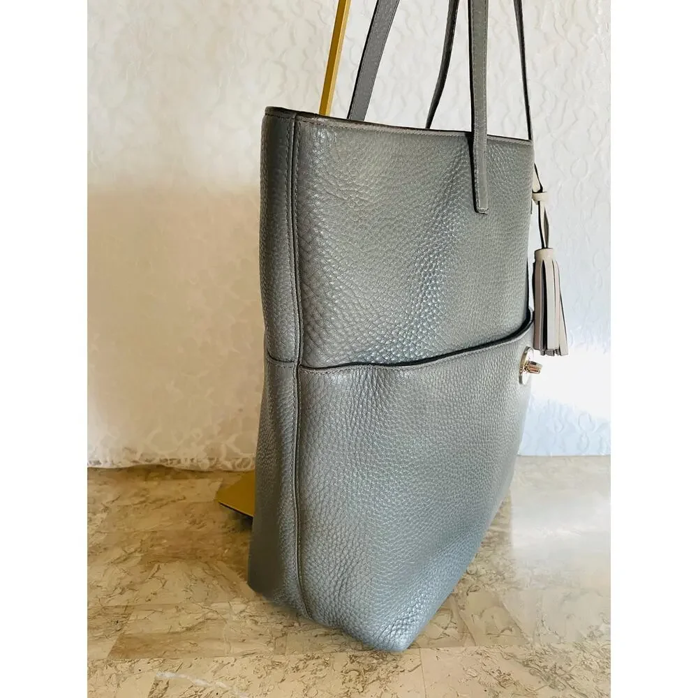 Coach large Legacy Dark gray pebble leather tote Shoulder bag 26477