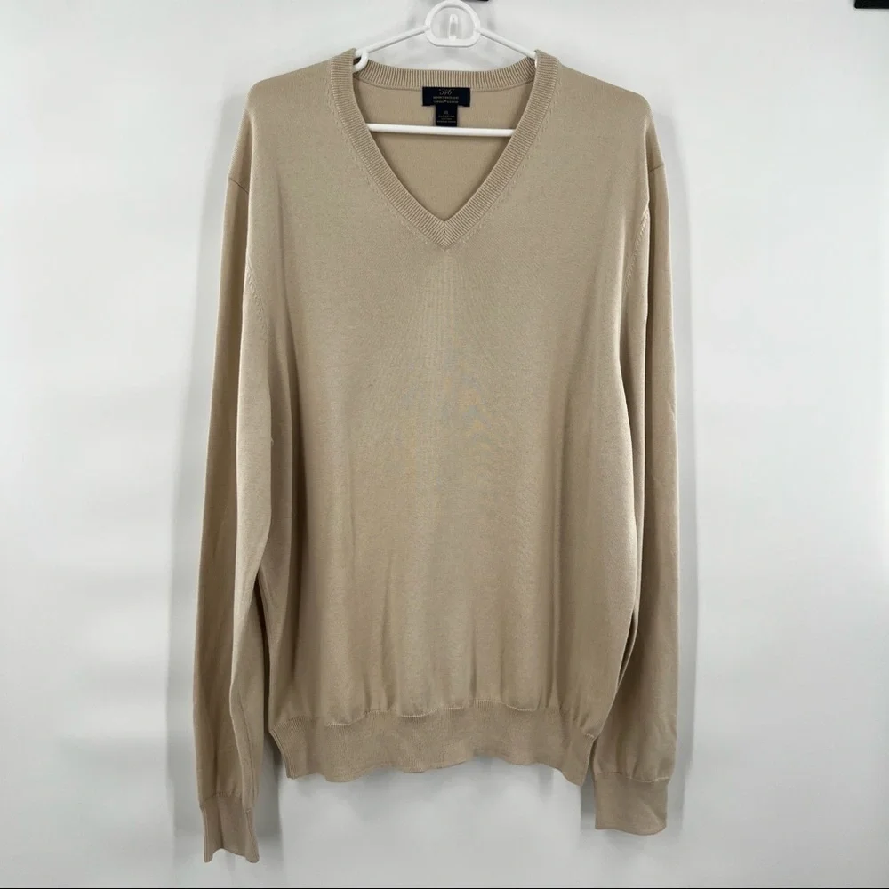 Brooks Brothers supima cotton brown long sleeve pullover XL