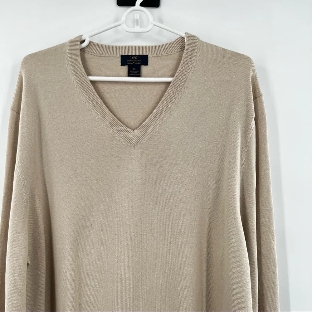 Brooks Brothers supima cotton brown long sleeve pullover XL