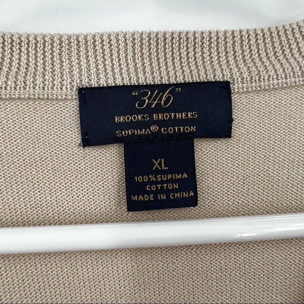 Brooks Brothers supima cotton brown long sleeve pullover XL