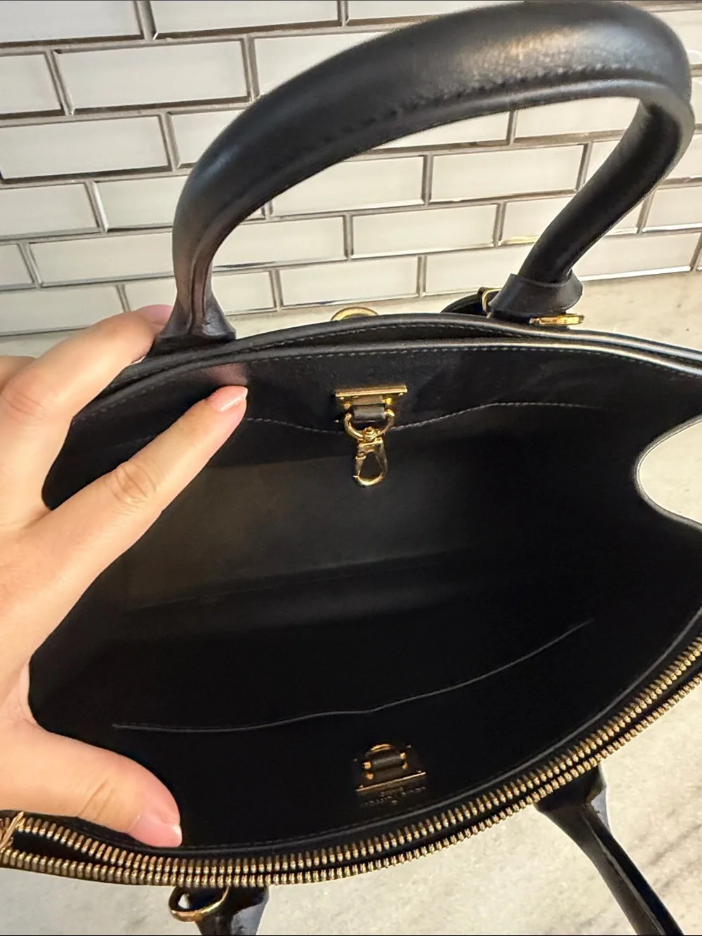 Louis Vuitton structured black