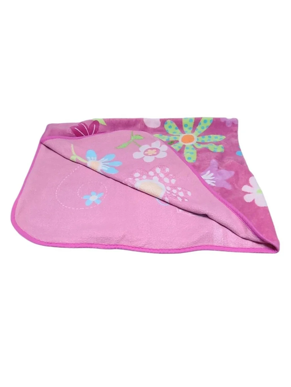Small Wonders Flower Butterfly Plush Throw Blanket 60x49 Toddler Kids Vintage