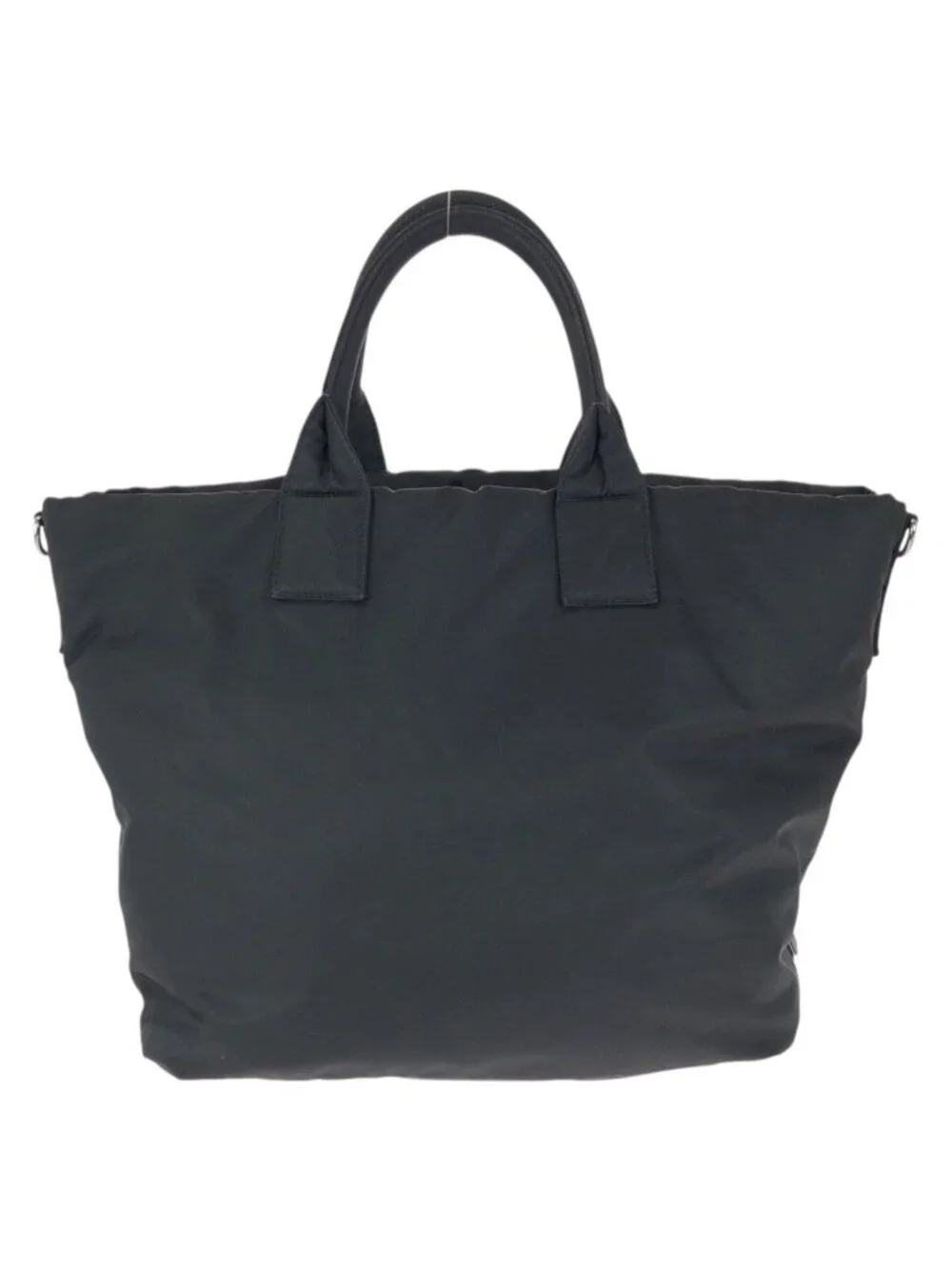 Prada Tessuto Double 2-Way Reversible Black Silver Nylon Leather Tote