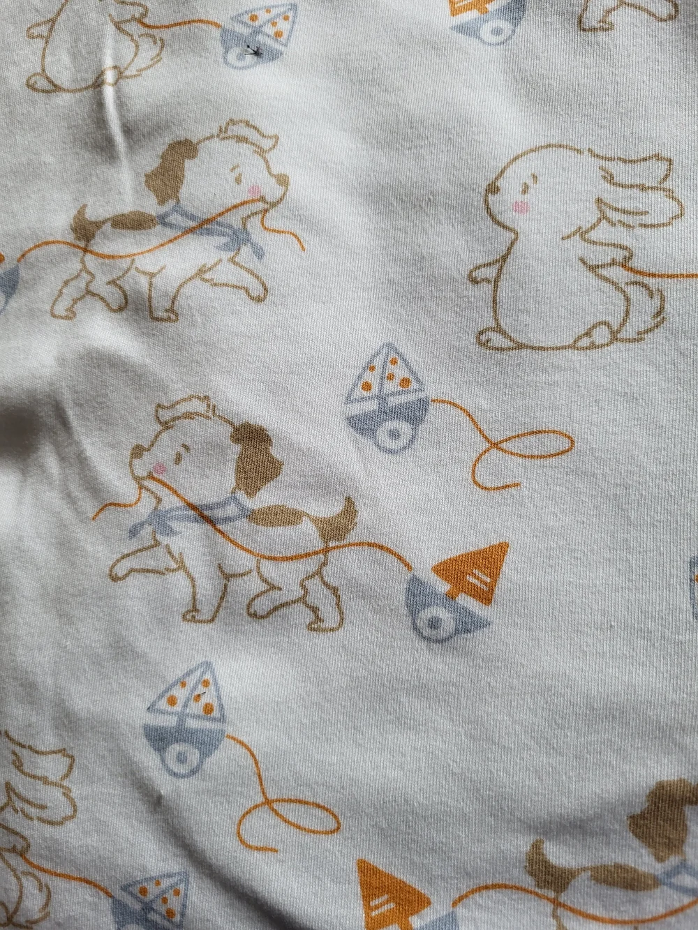 Bunnies by the Bay White Baby Receiving Blanket with Bud/Skipit