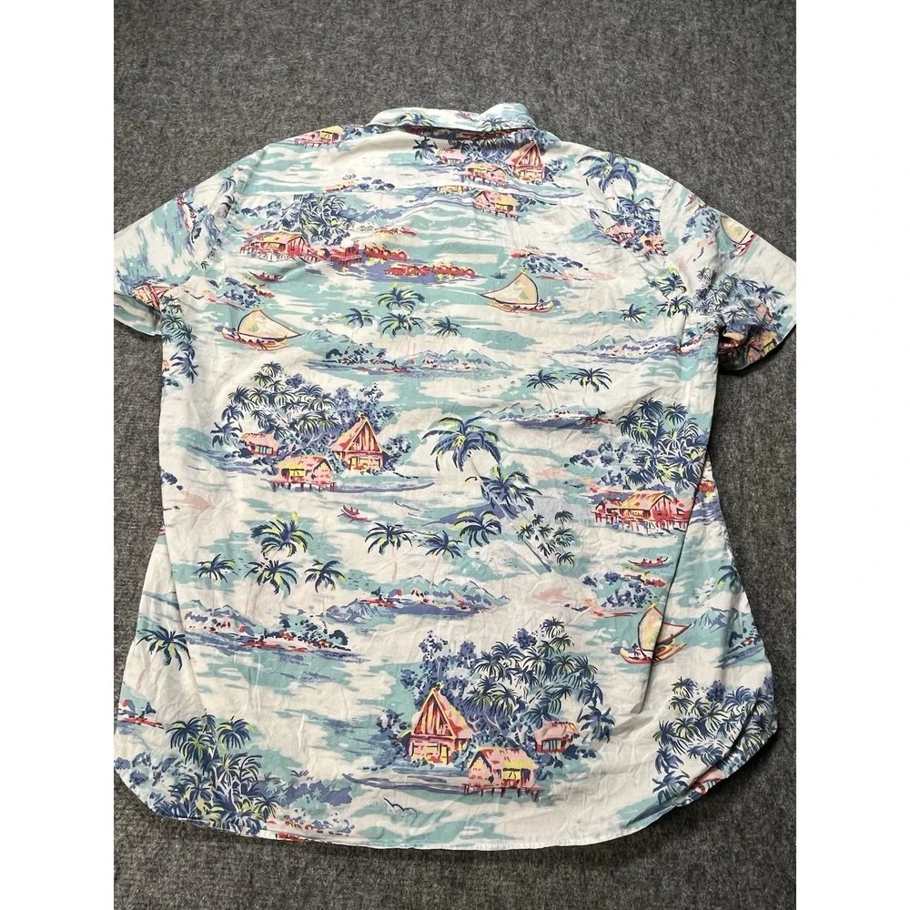 J.CREW Men's‎ Button-Front Shirt Adult XL Slim Multi Colored Hawaiian Buttton