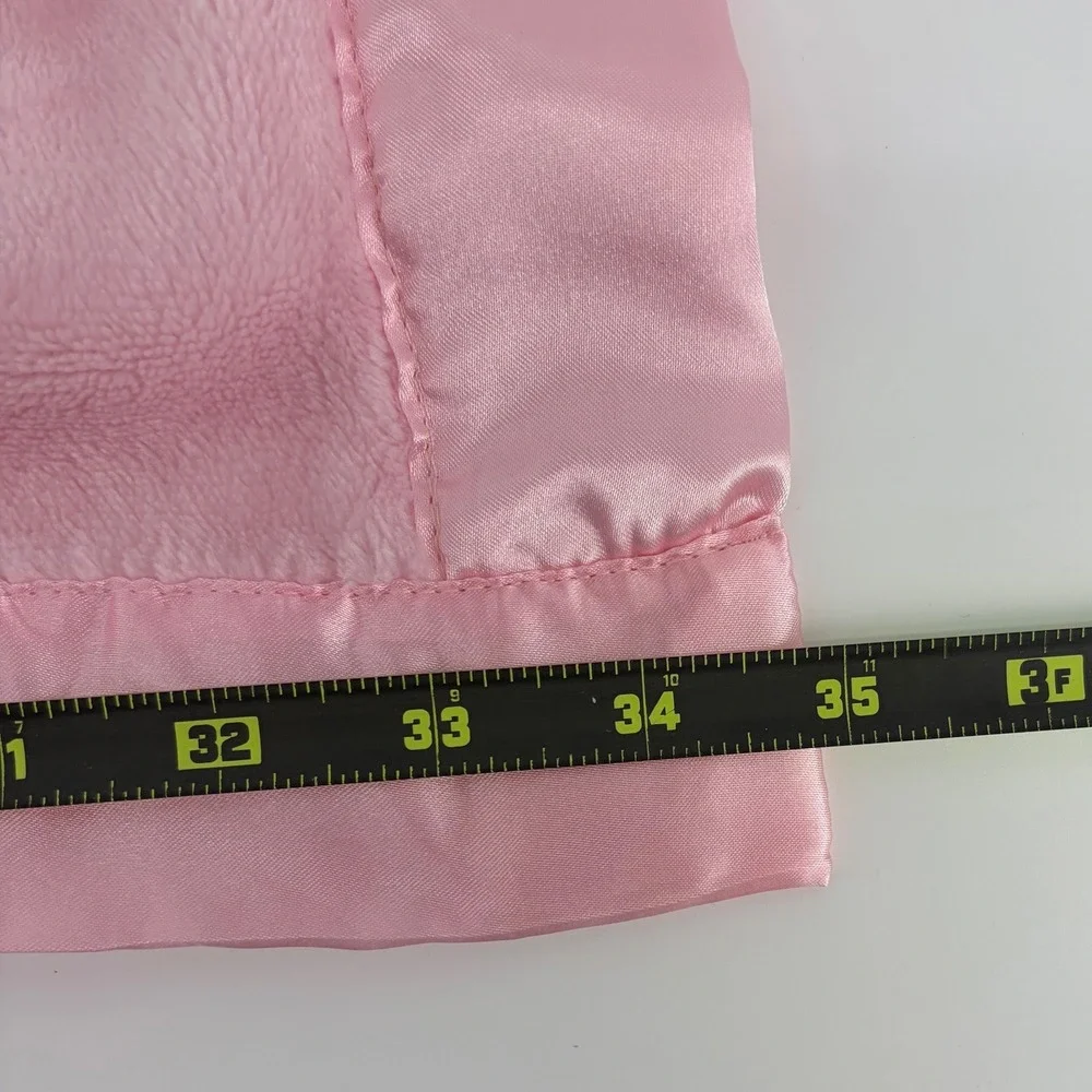 Walgreens Pink Super Ultra Soft Baby Blanket Satin Ruffle Trim Plush Lovey Crib