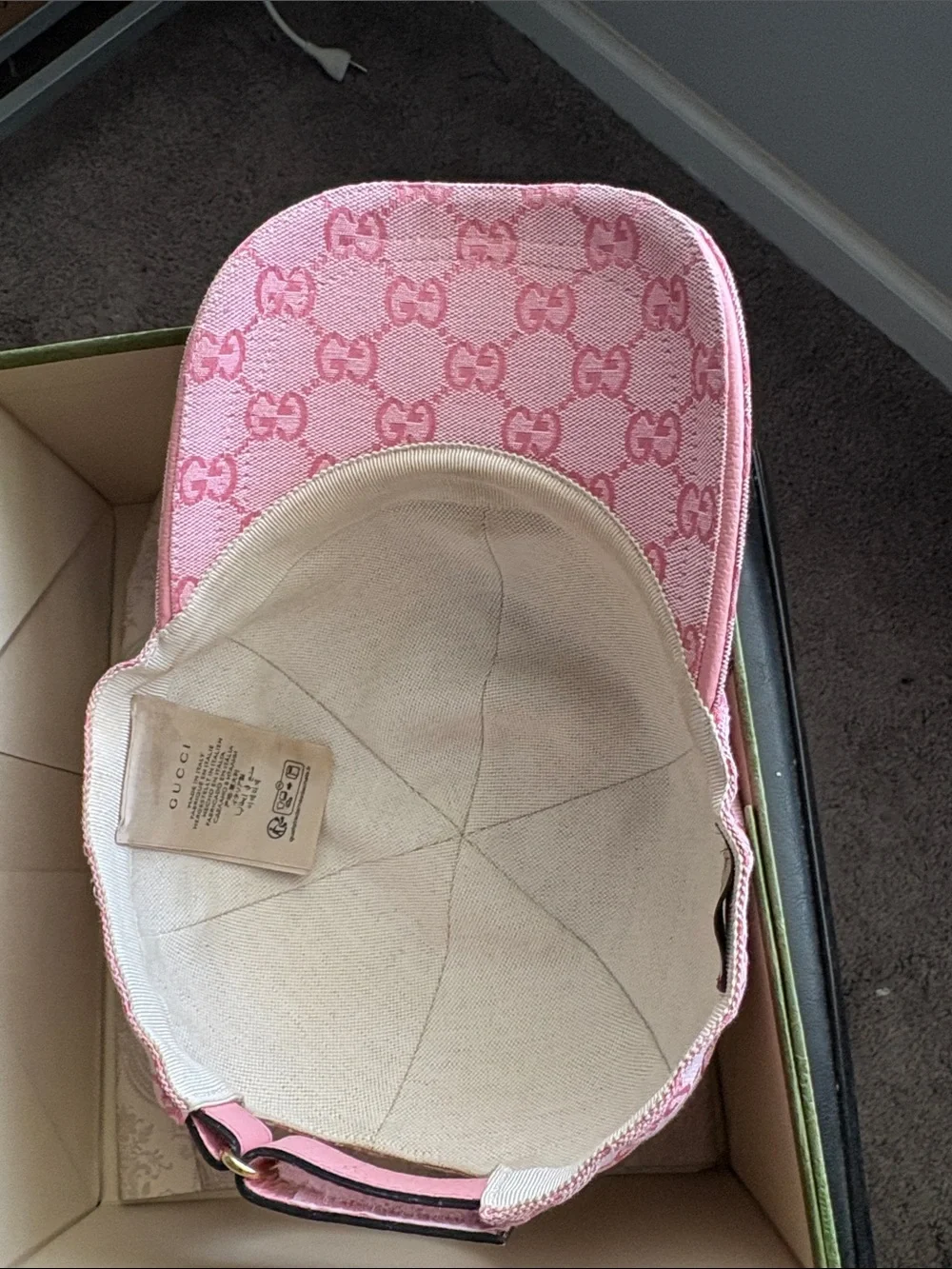 Gucci Pink GG Monogram Baseball Hat