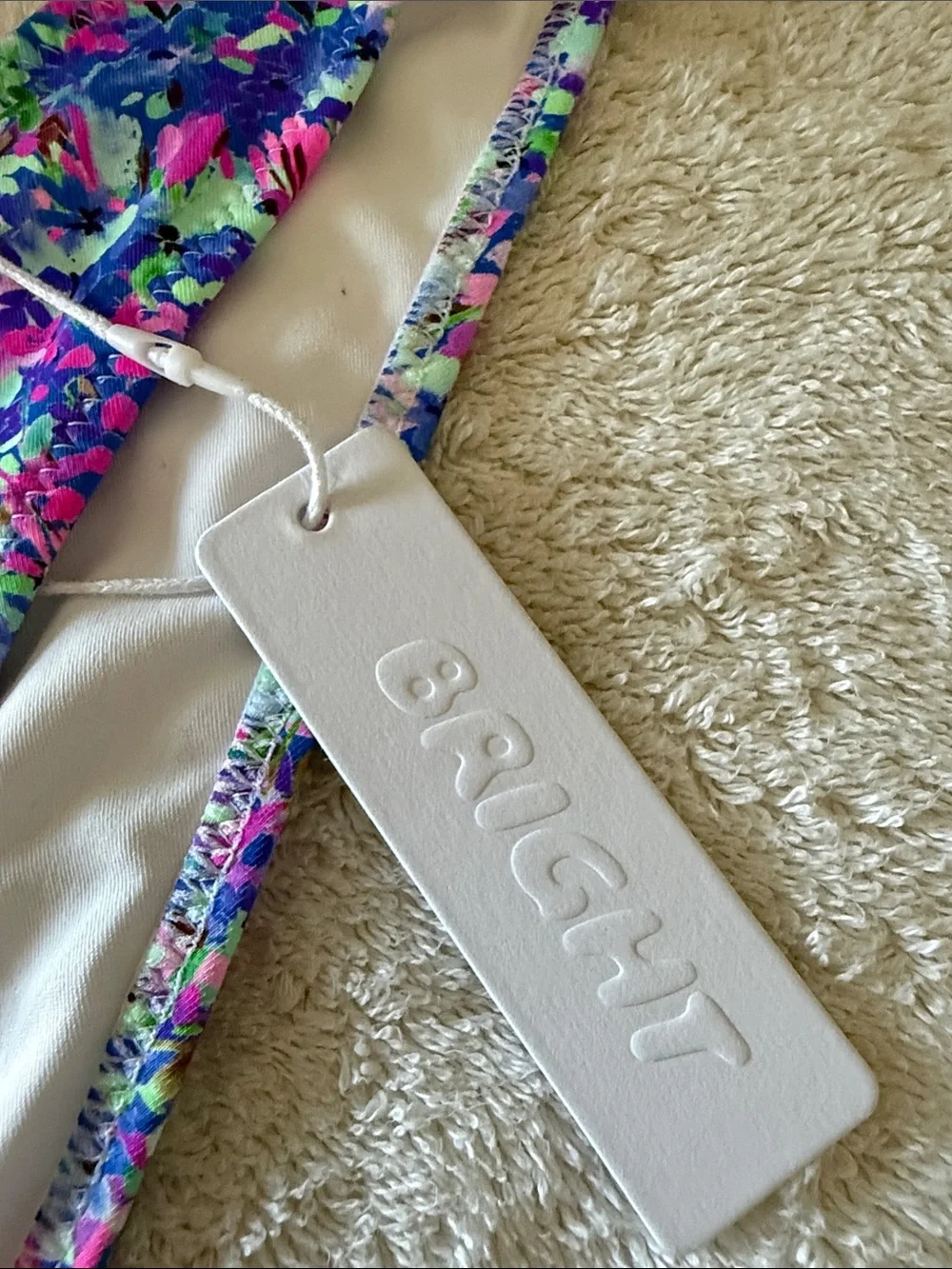 Bright Tex Fabric Capri Bikini Bottom Flashdance  Size Small NWT Swim
