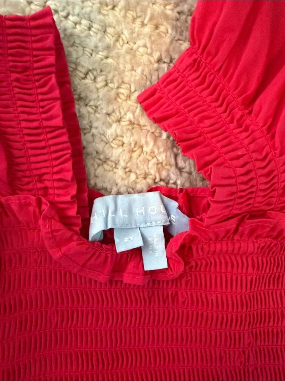 Hill House Kids Red Ruffle Sundress