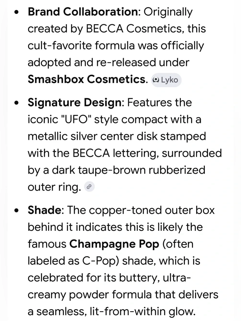 BECCA x Smashbox Shimmering Highlighter - UFO Style Compact
