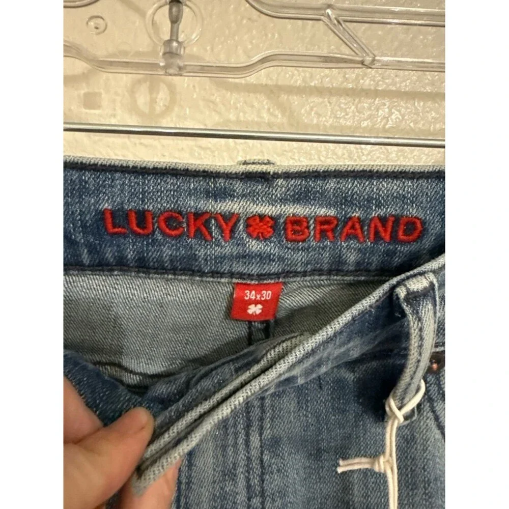 Lucky Brand 181 Relaxed Straight Jeans Men’s 34x30 Light Wash Stretch Denim NWT