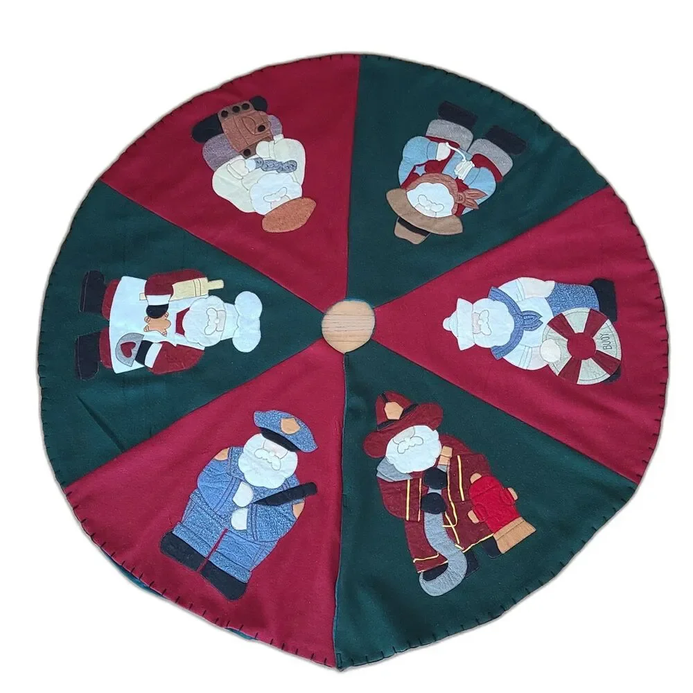 TJMaxx Christmas Tree Skirt Professions Cowboy Golfer Firefighter And More