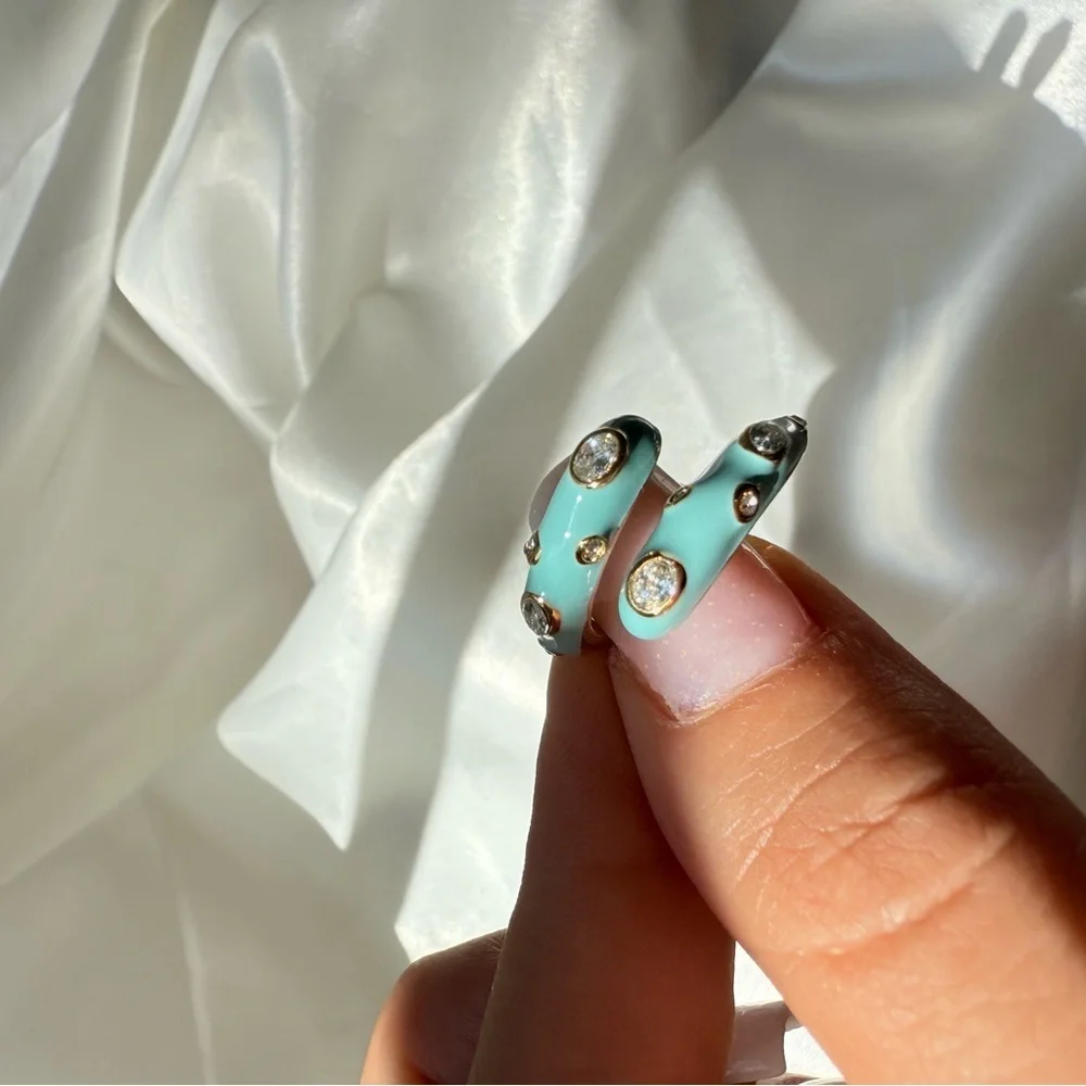Anthro Elegant Blue Adjustable Ring