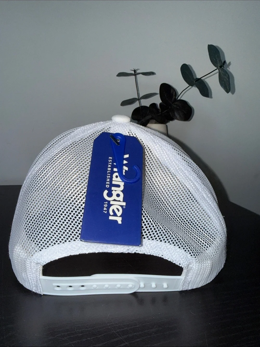 Wrangler White Cap with Pink Logo