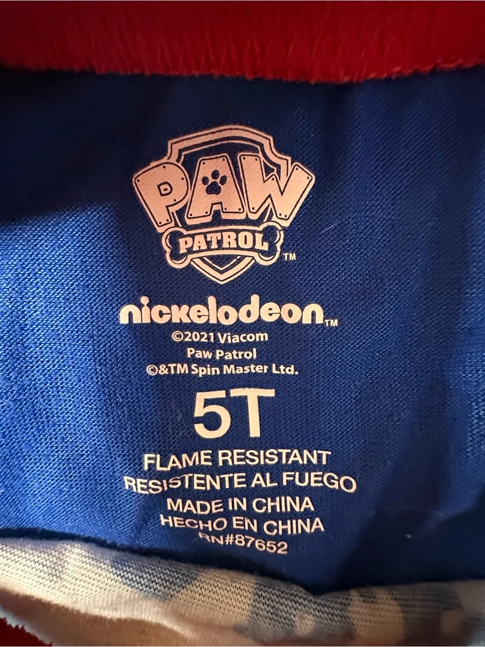 Nickelodeon Paw Patrol Blue and Red Kids Tee - Logo Print pack 2 sets