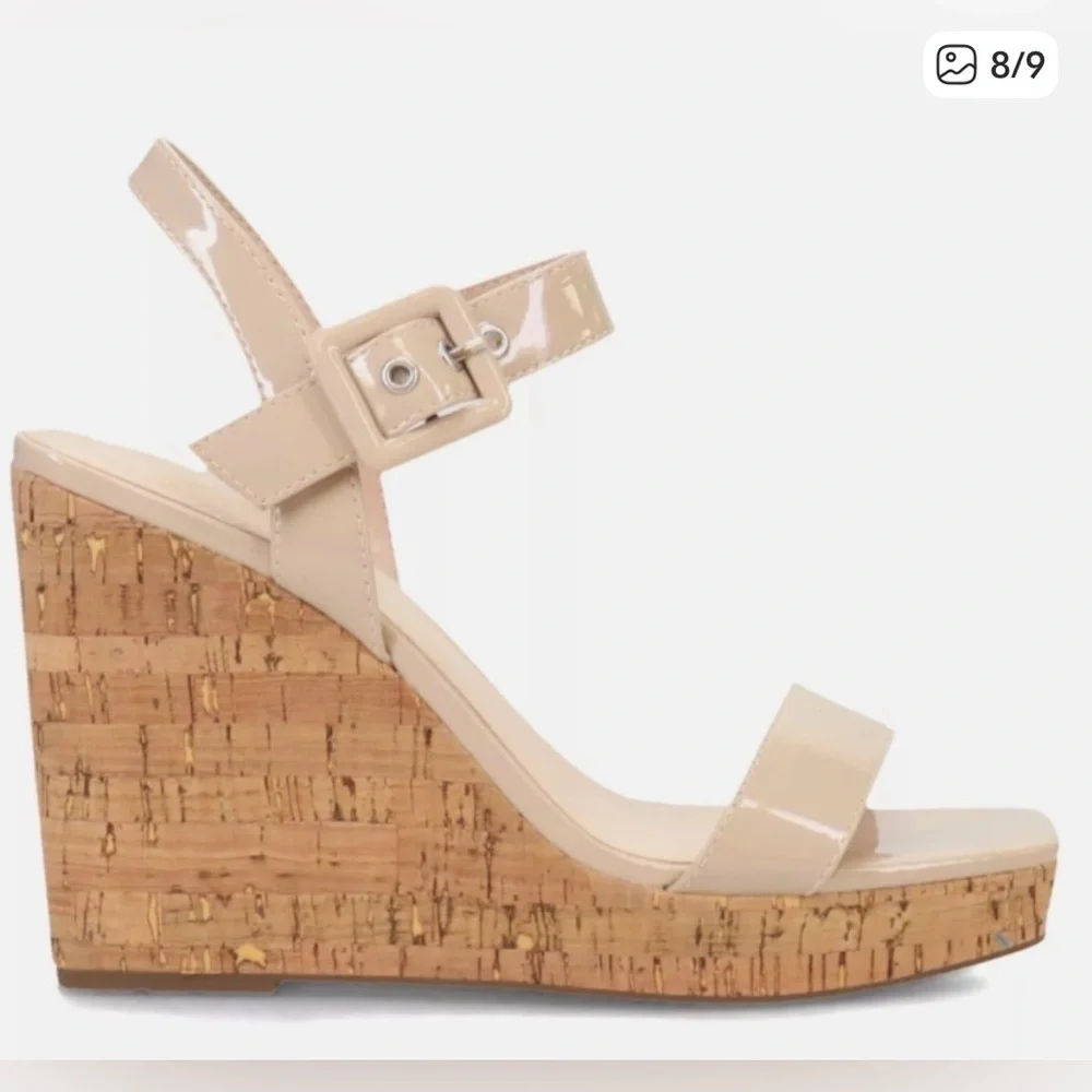 NEW Marc Fisher LUKEY Wedge - White 9.5
