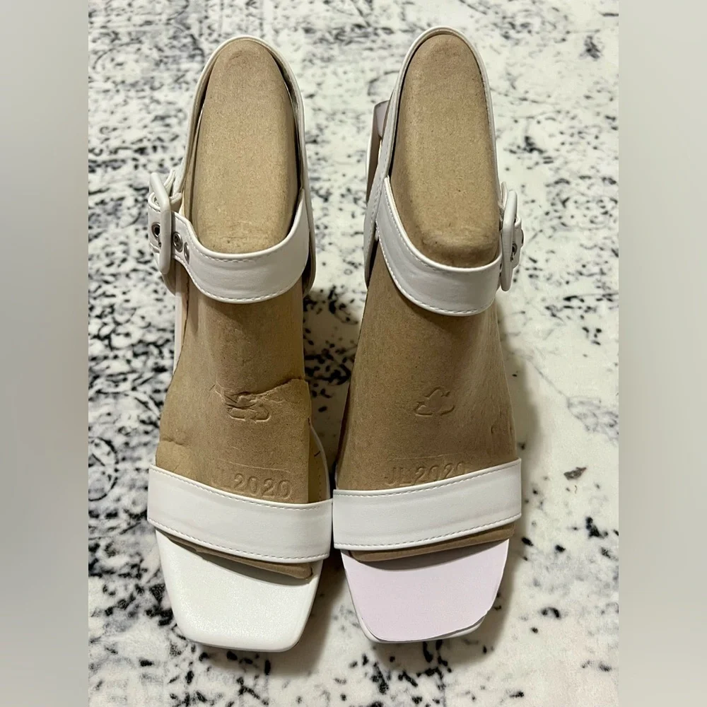 NEW Marc Fisher LUKEY Wedge - White 9.5