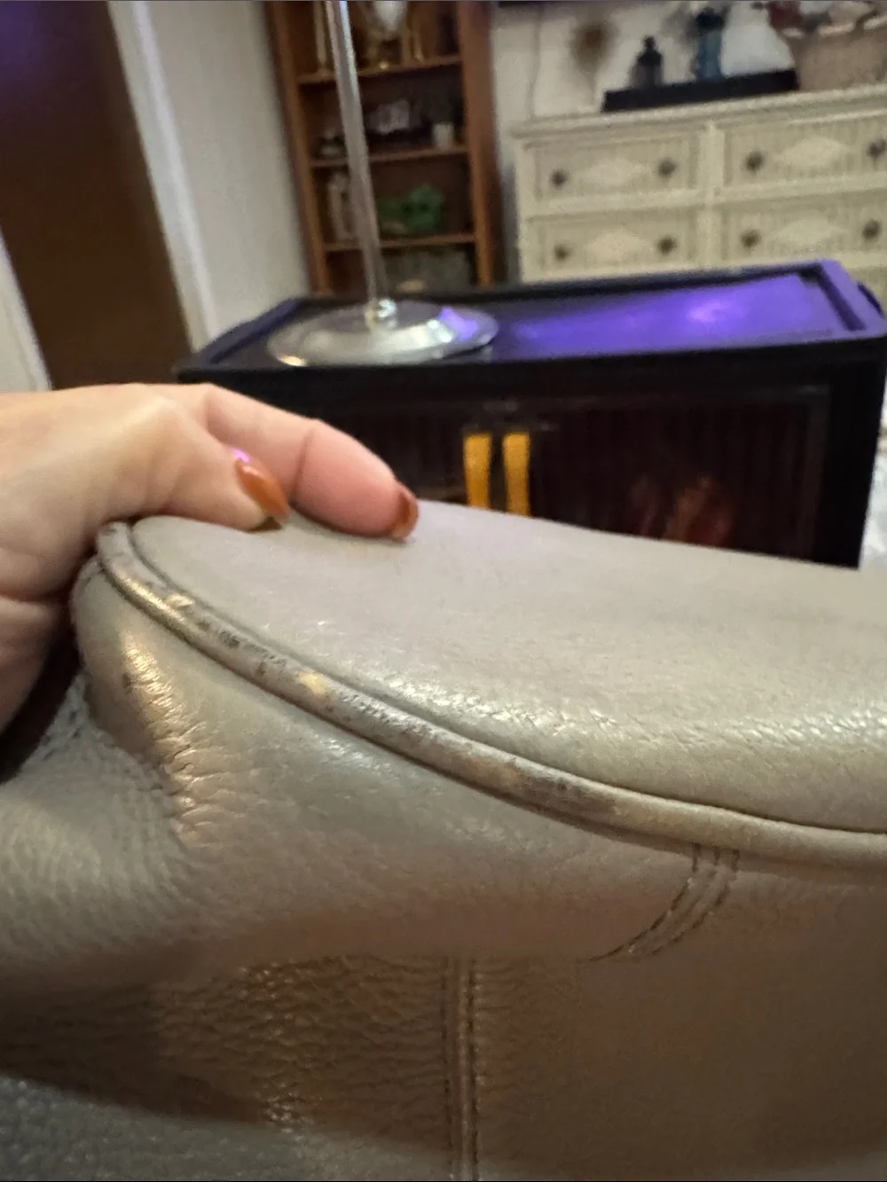 Michael Kors Bedford Gray Pebbled Leather Tote