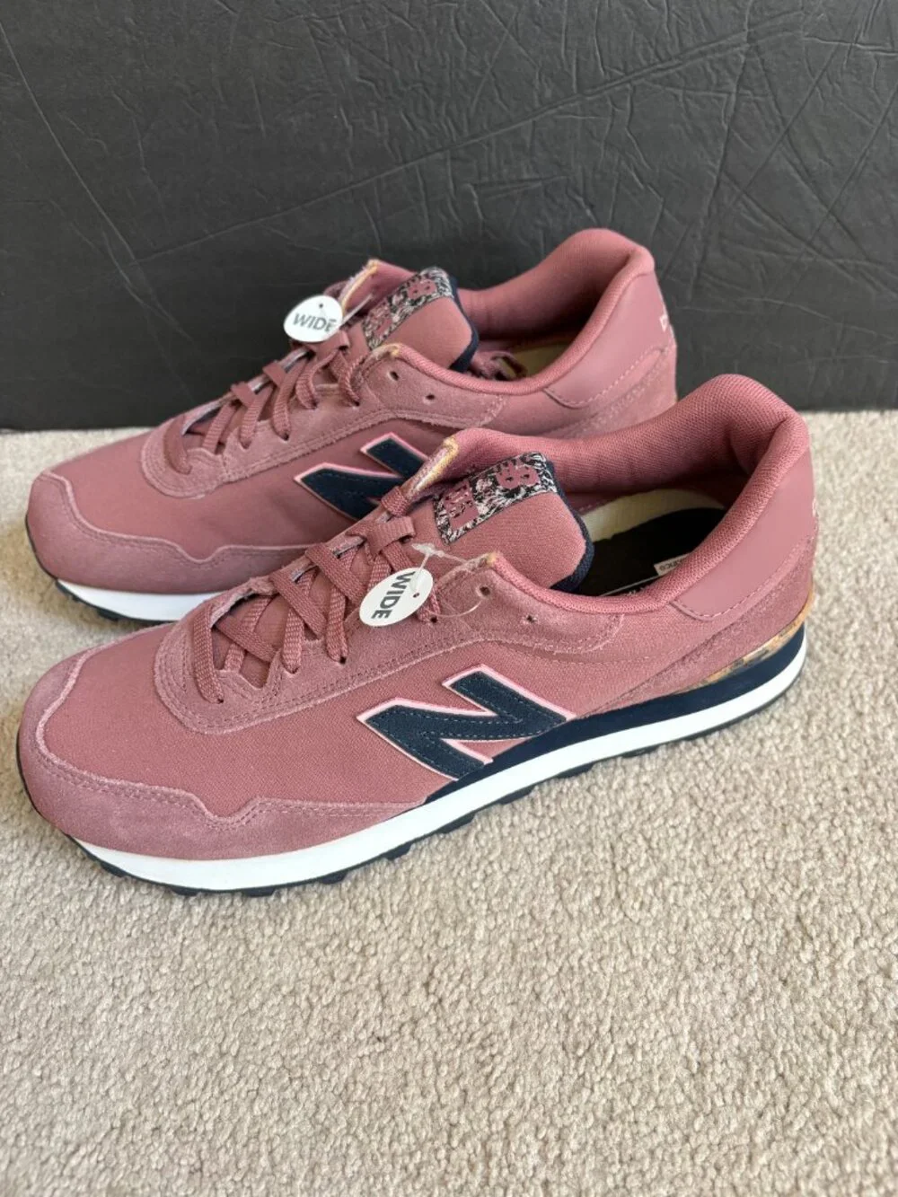 New Balance 515 Women's Running Shoes Size 12W Mauve Pink Suede WL515FBK NWT