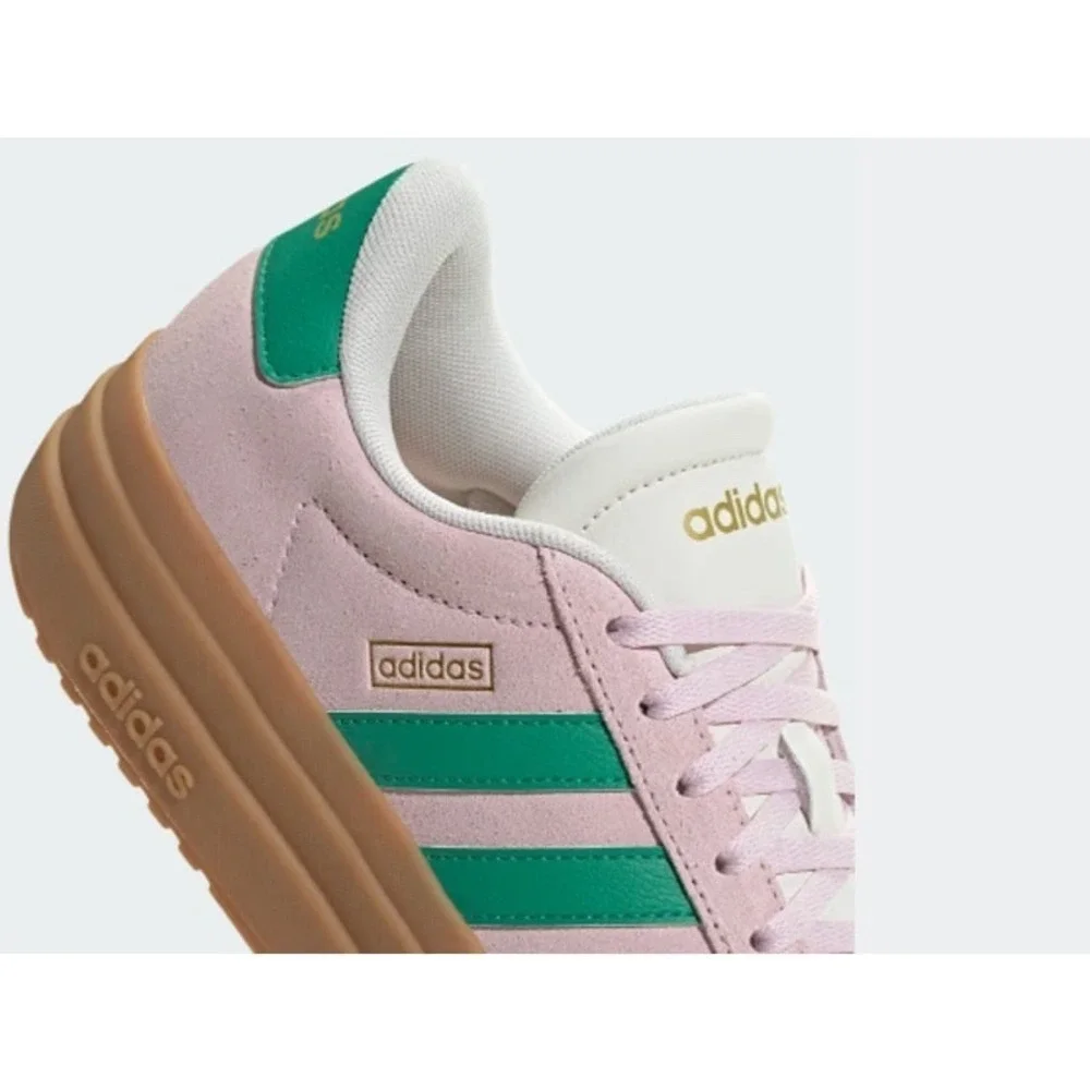 Adidas Women's Size 6 VL Court Bold Clear Pink Green Platform Sneaker NEW JP6916