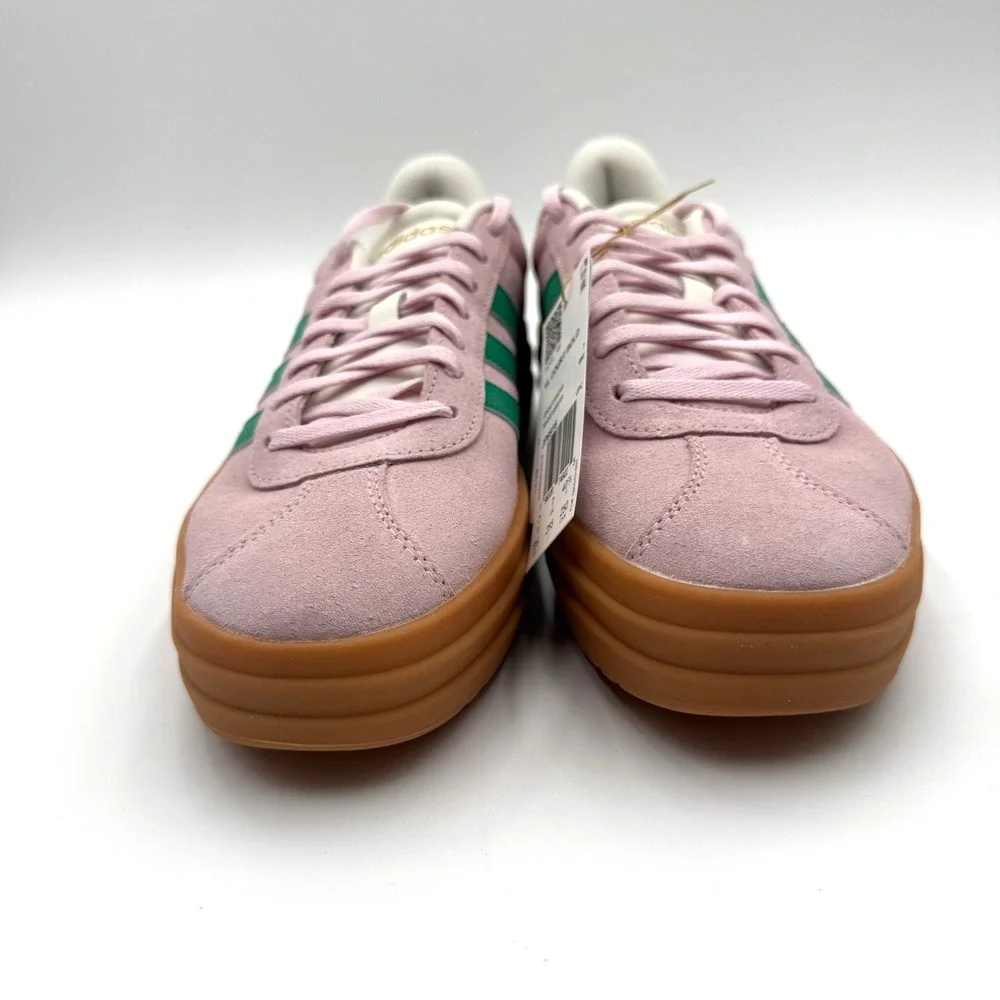 Adidas Women's Size 6 VL Court Bold Clear Pink Green Platform Sneaker NEW JP6916