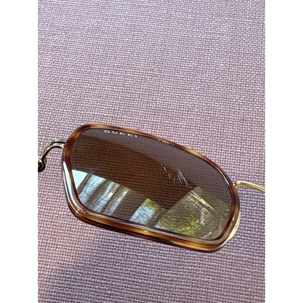 Gucci Square Sunglasses in Havana Gold Brown GG1848S-002 Sunnies