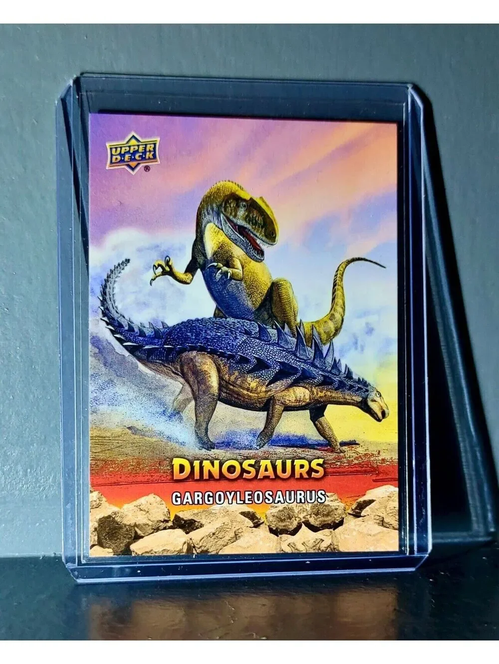 2015 Upper Deck Dinosaurs Gargoyleosaurus Extinction Red Parallel #94 Card