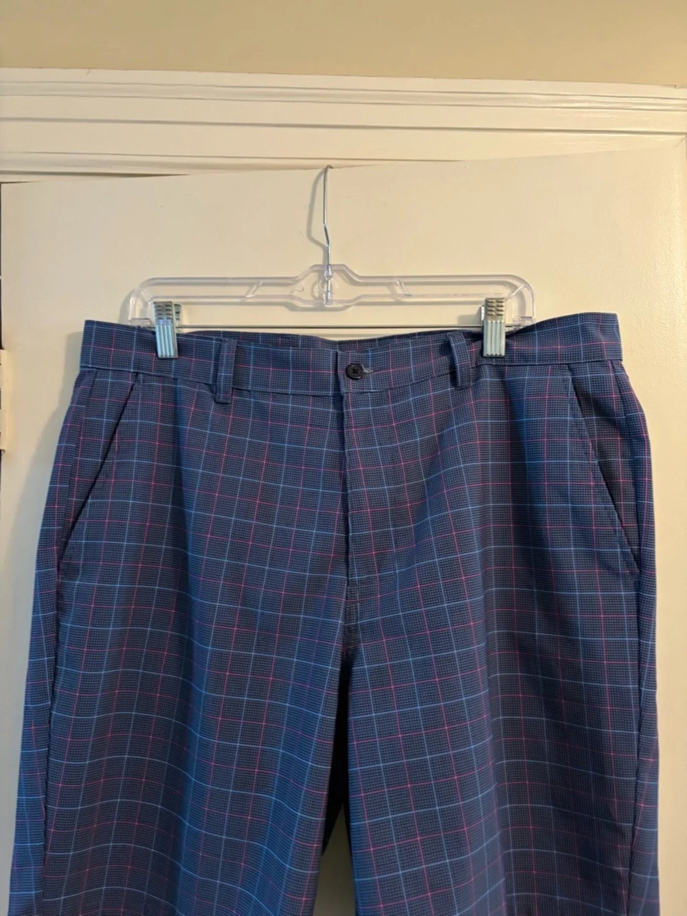 Jack Nicklaus Blue Plaid 9” Golf Short Size 36