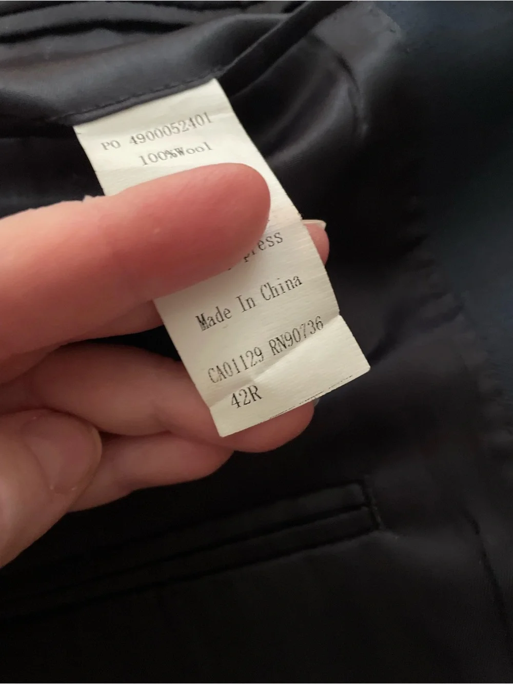 Calvin Klein Black Interior Blazer with Navy Label