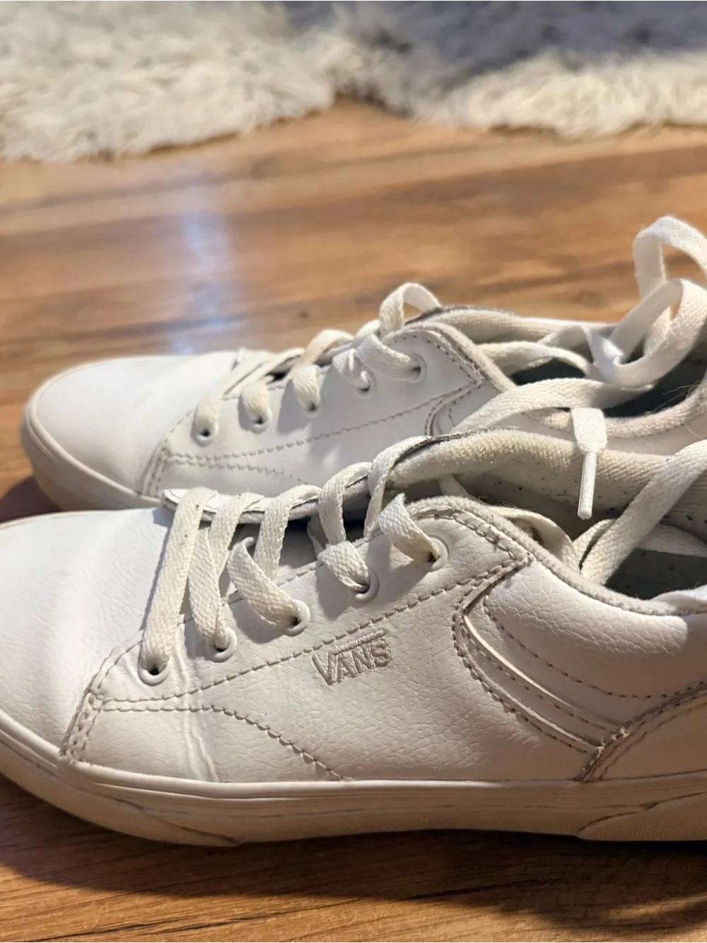 Vans all white