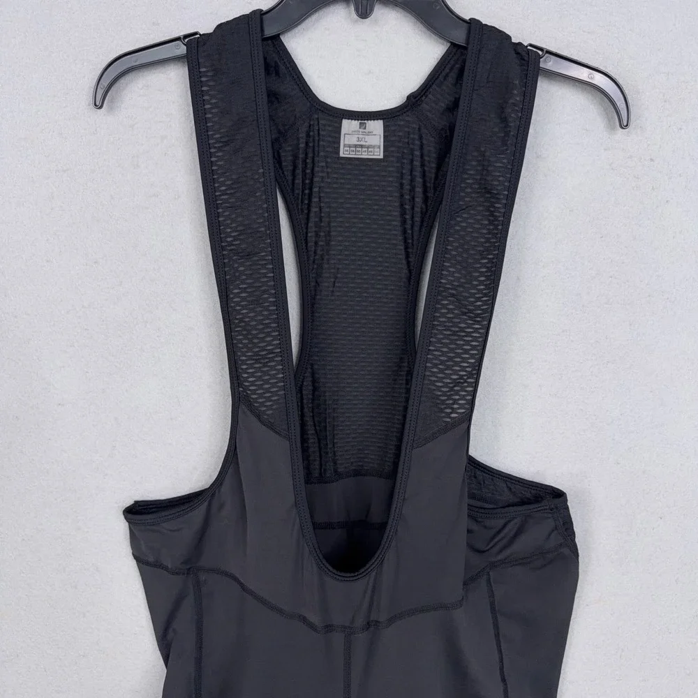 Przewalski Cycling Bib Shorts Men 3XL Black Solid Padded Athletic Biking