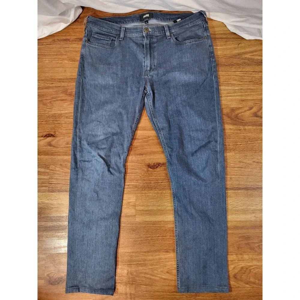 Paige Jeans Mens 36 Blue Indigo Dark Wash Lennox Slim‎ Stretch Denim