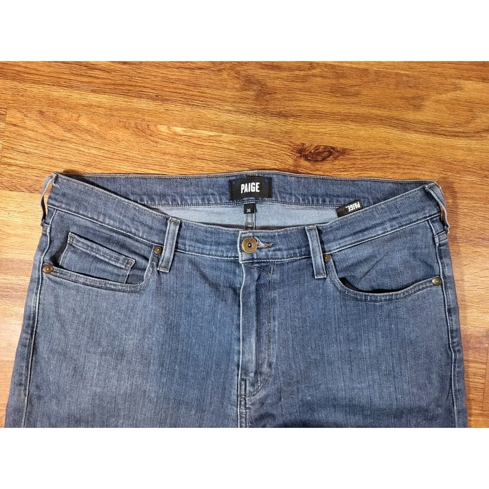Paige Jeans Mens 36 Blue Indigo Dark Wash Lennox Slim‎ Stretch Denim