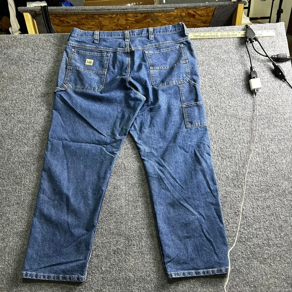 Lee Carpenter Jeans Mens Size 40x30 Blue Loose Fit Denim Utility Workwear Pant